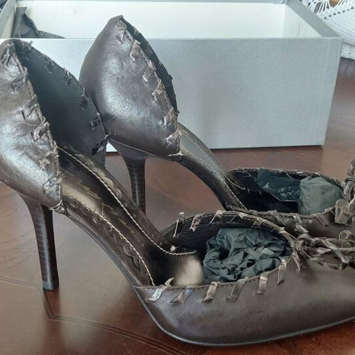 Grey Mer heels No38 like new, brown pumps