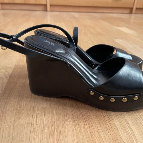 Zara platforms size 39, like new, black, 12 cm heel