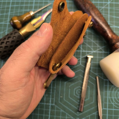 Handmade EDC leather key wallet, custom order
