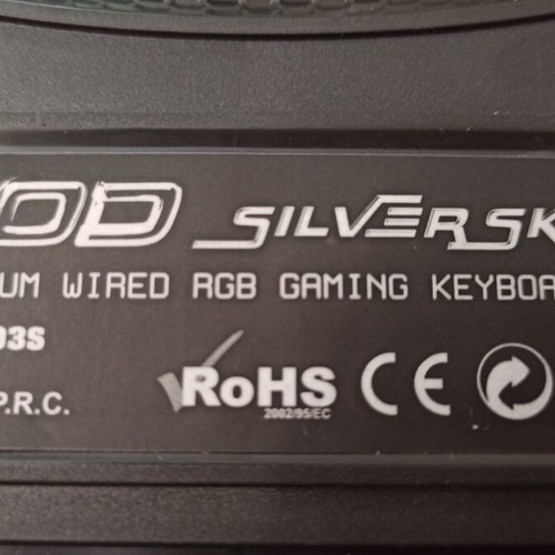 NOD Silversky Keyboard used, wired aluminum with lighting, not working
