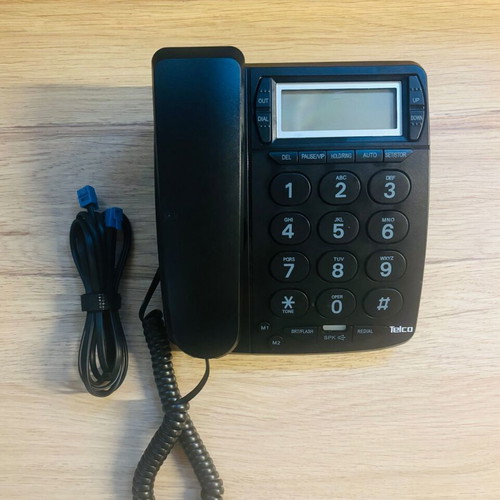 Telco Caller ID Phone like new, wired, black