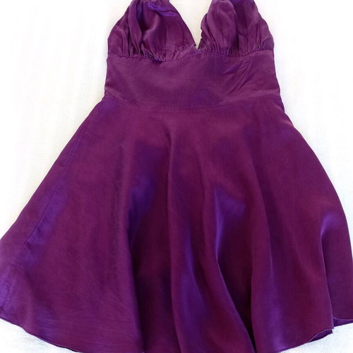 Short women's dress used, purple, size 50