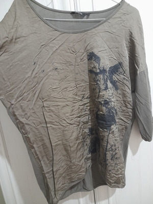 Promise mako blouse lamé oversized, like new, green, size M