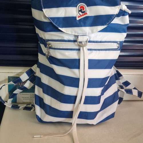 Invicta Minisac backpack 8L blue white stripes like new