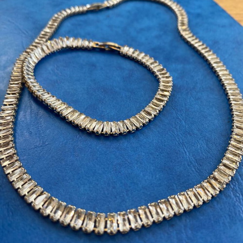 Jewelry set new, stainless steel, gray, 2 pieces