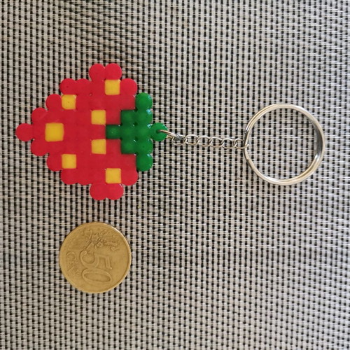 Strawberries keychain handmade new with pyssla