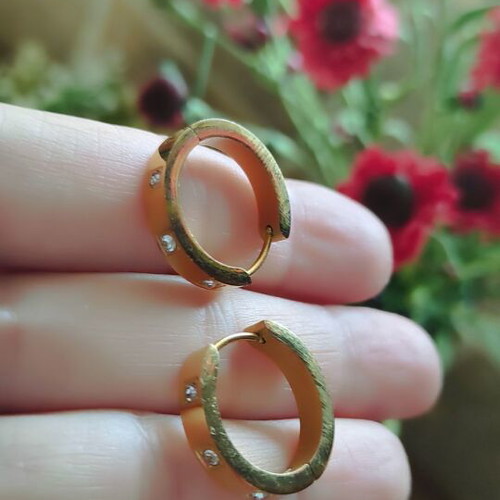 Gold Color Stainless Steel Jewelry Set like new