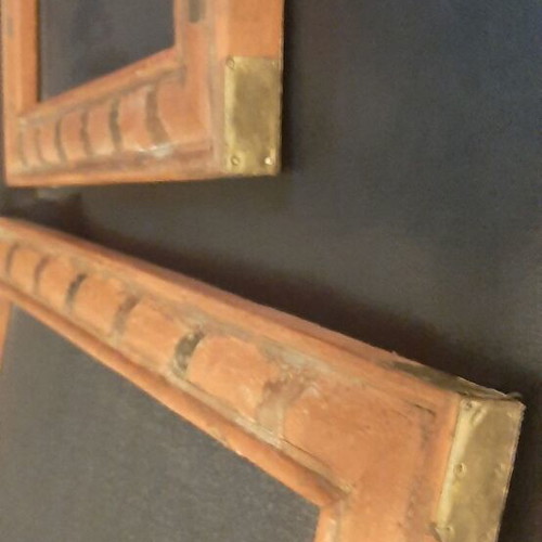 Wooden frames with gold metal details new, three sizes