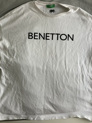 Benetton тениска голям размер като нова, бяла, произведена в Италия
