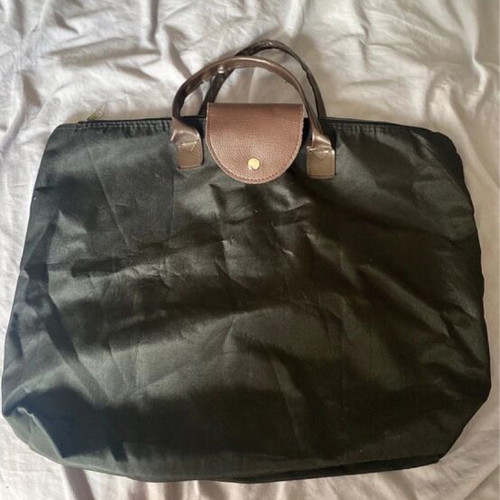 Folding shoulder bag like new, black and brown