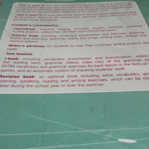 Tech It Easy 2 activity book like new