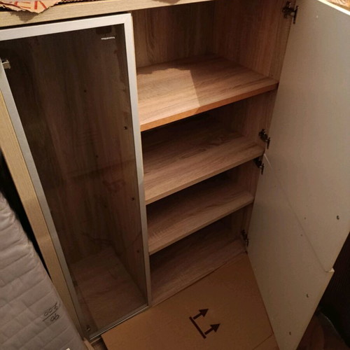 Oak furniture like new with display cabinet and storage space