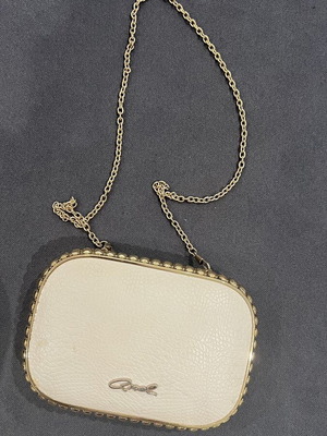 Axel small crossbody bag like new, white and gold