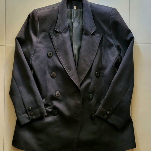 Vintage handmade blazer with shoulder pads black like new