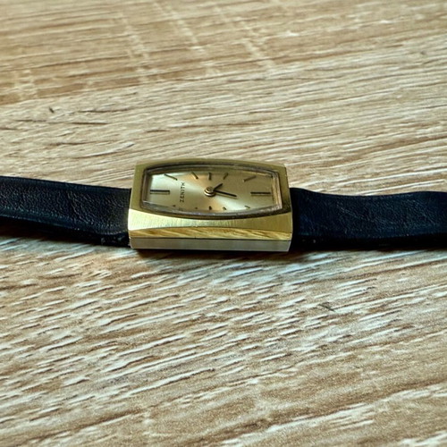 Zenith Cocktail Vintage Watch new old stock, women's, gold tone