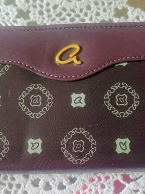 Axel women's wallet like new, bordeaux-brown synthetic material