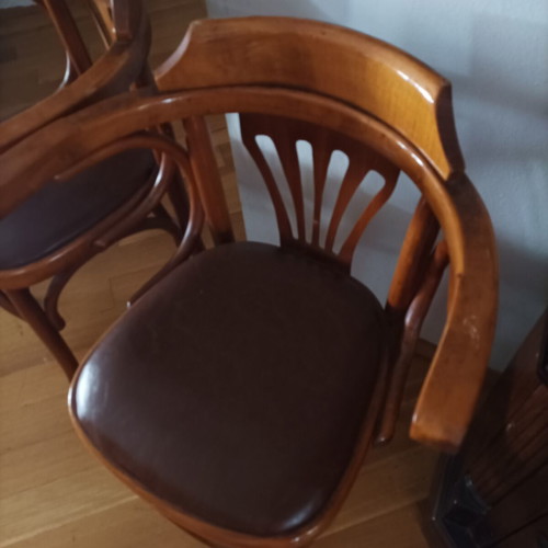 Καρέκλες βιεννεζικού ρυθμού σετ 2τμχ, καινούργιες με μικρό ράγισμα