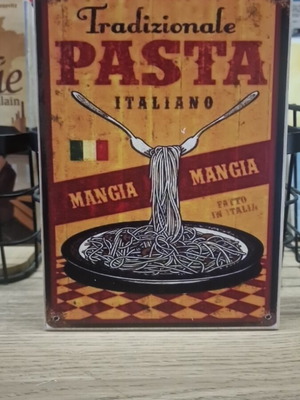Pasta wooden decorative sign like new, 13×18 cm