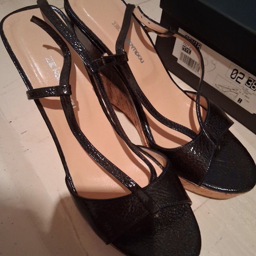Kalogirou platform sandals size 38.5 like new, black