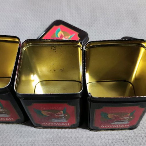 Lumidis Coffee Old Boxes used, set of 3