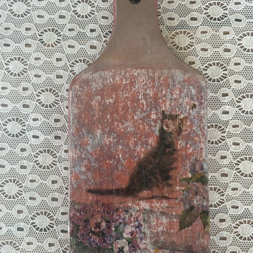 Decorative cutting boards like new, set of 2 with decoupage