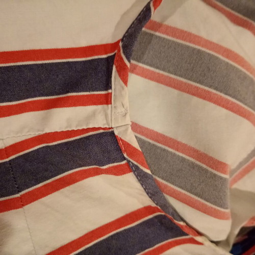 Next sleeveless striped blouse like new, UK 10, blue and red