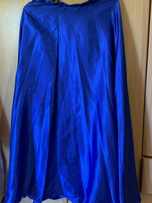 Skirt light satin custom small blue new