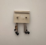 Vintage dangling stud earrings, grey