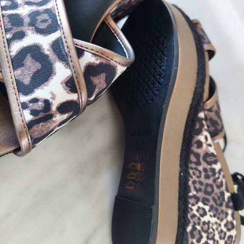 Geox Respira Leopard Platform Sandals size 39 new with tags