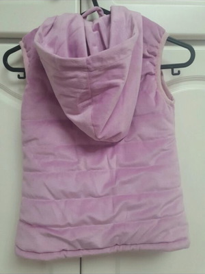 SugarFree sleeveless jacket for 6-year-old, pink, size 122 cm