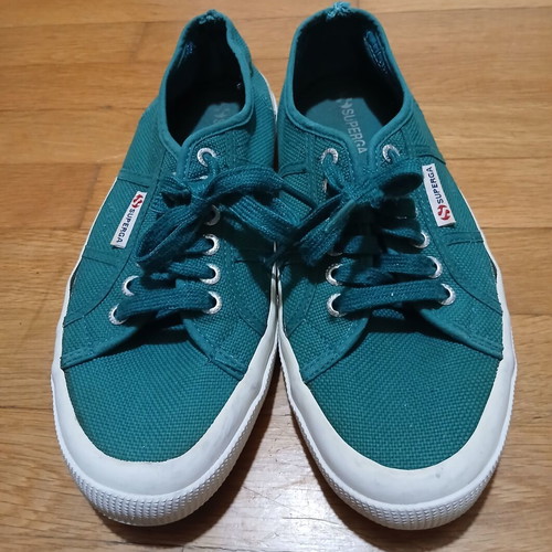 Superga 2750-Cotu Classic women's canvas sneakers used, size 40, green