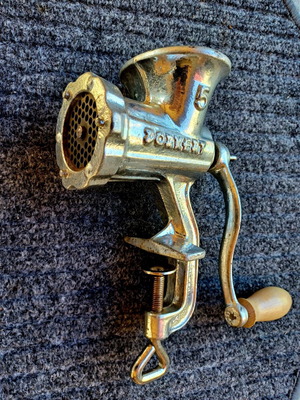 Porkert Nr 5 Manual Meat Grinder used, vintage cast iron
