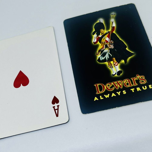Dewar's Scotch Whisky Always True playing cards set of 2 used, vintage