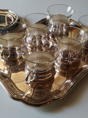 VINTAGE ΣΕΤ ΤΣΑΓΙΟΥ/ΚΑΦΕ SCHOTT & GEN MAINZ, JENAer GLAS