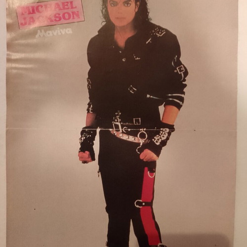 Michael Jackson & Joey Tempest poster like new, Manina magazine