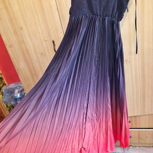 Pleated Ombre Strap Dress new, adjustable straps