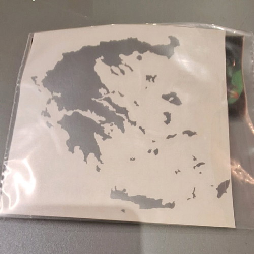 Greece map stickers new, embossed, set of 3 pieces