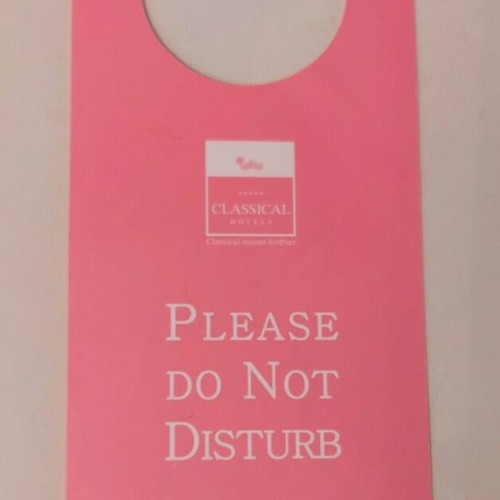 Collectible door card "Please Do Not Disturb" used, King George hotel