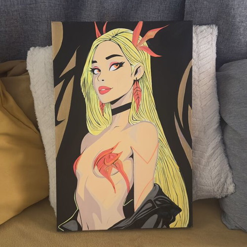 Sade Neon 60x40cm unique handmade art piece