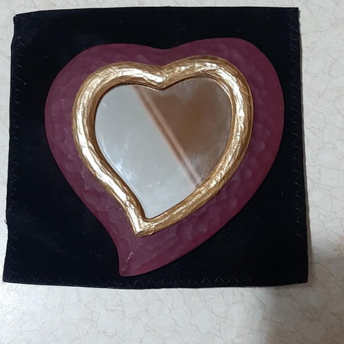 Yves Saint Laurent YSL Heart Vintage 90s Mirror Collectible 1993
