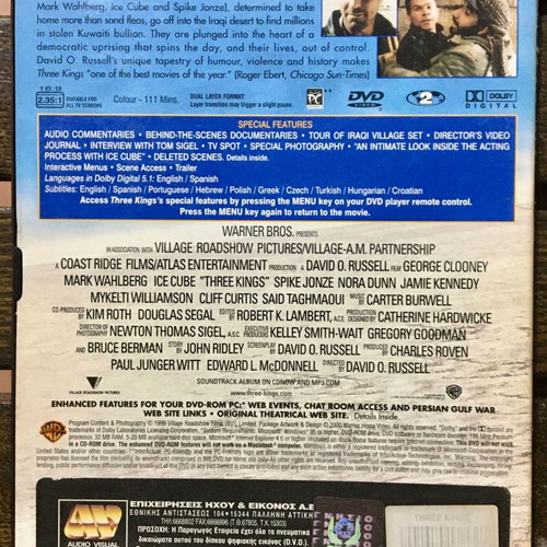 Three Kings 1999 DVD used, action adventure, subtitles