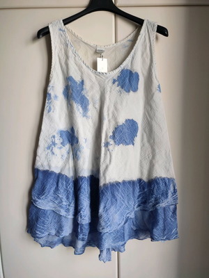 Summer dress new, white and blue