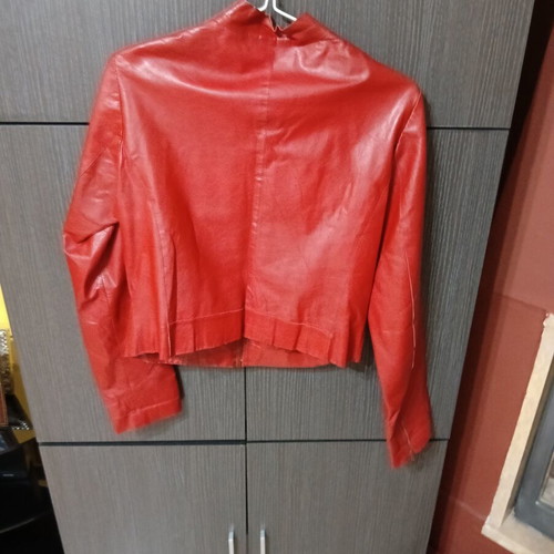 Leather jacket Trafaluc red size 38 like new