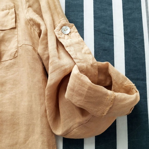 Zara Long Beige Shirt Used, Classic Fit, XL