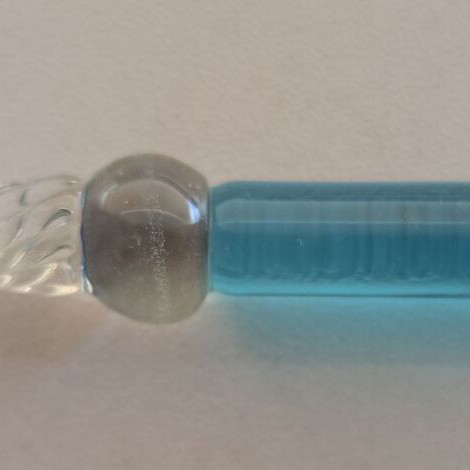 Glass dip pen used, sea blue with case