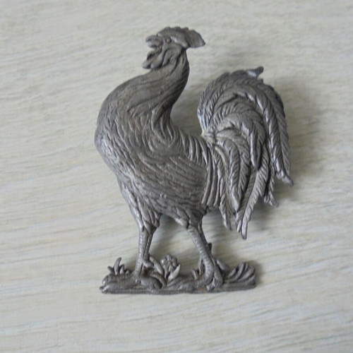 Metal Rooster Brooch used, vintage style