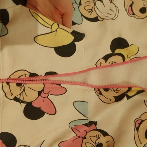 Mini Mouse cotton jacket with hood and pockets like new