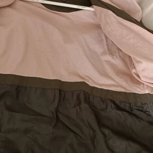 Laura Ashley women's used plus size lightweight autumn spring jacket khaki brown pink