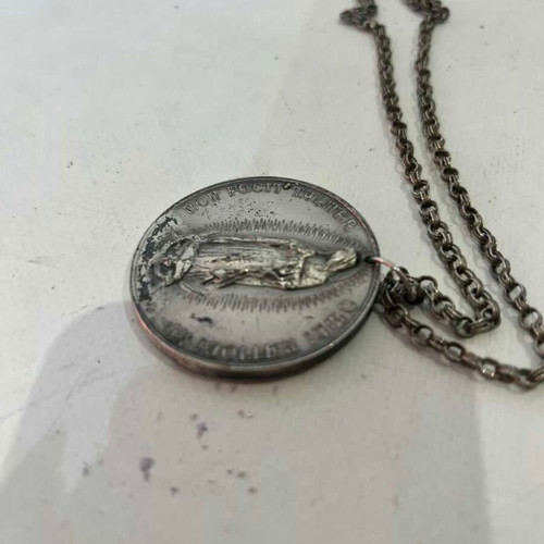 Religious pendant used, depicting Our Lady of Guadalupe 5cm