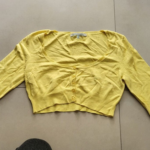 Vintage crop bolero jacket Bershka like new, yellow, size M